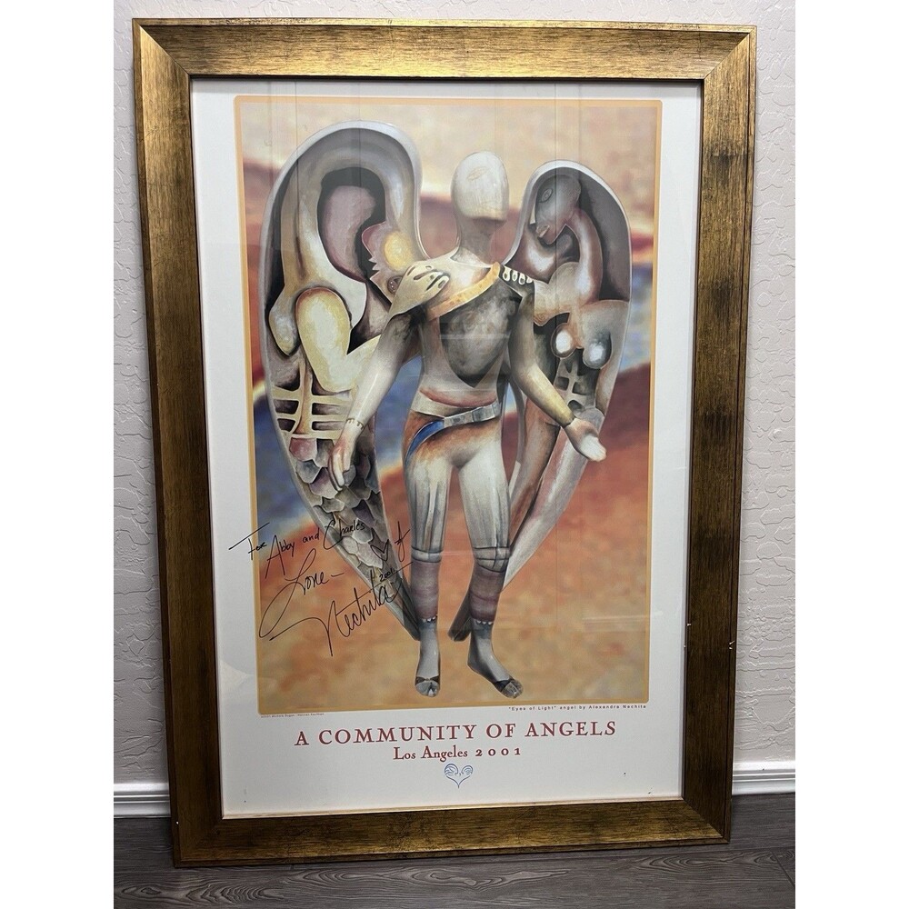 RARE 2001 Alexandra Nechita "Eyes of Light" Angel Print – Hand-Signed